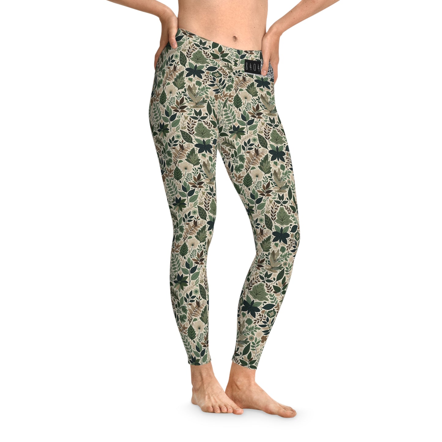 Streetwear Sustainability Environmentally Conscious Streetwear with a Natural Aesthetic Stretch Leggings - 8404 Design-57