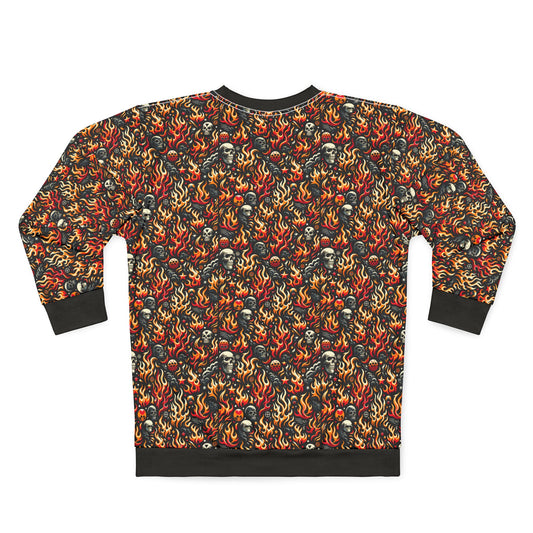 Flame Graphics Maximalist Streetwear Sweatshirt - 8404 Design-76