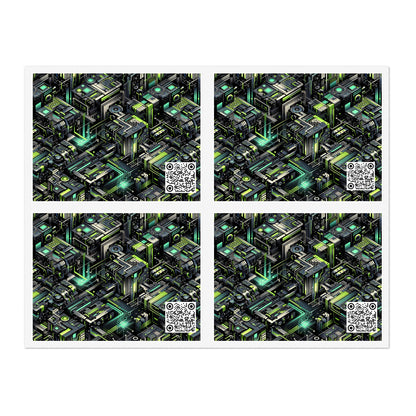 Tech-Infused Graphics Tech-Forward Streetwear Sticker Sheets - 8404 Design-47