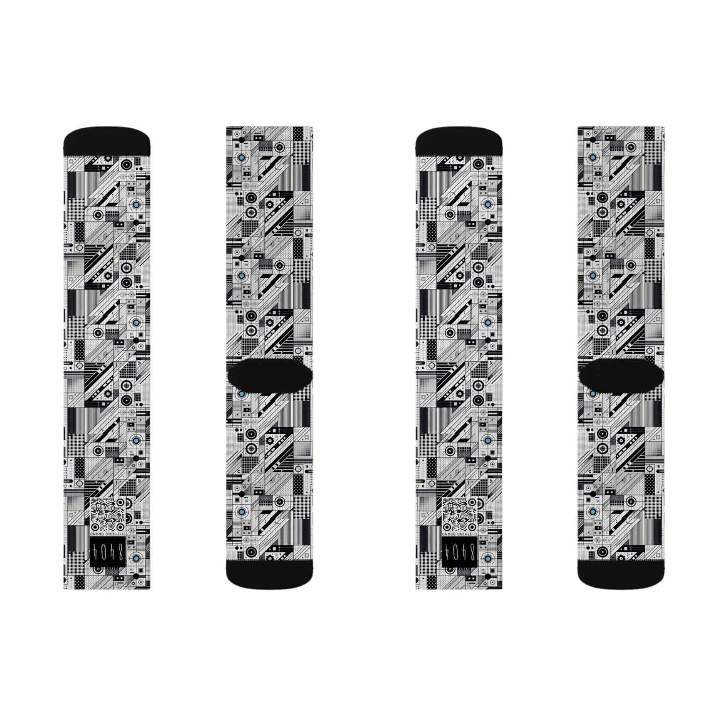 Digital Minimalism Minimalist Tech Sublimation Socks - 8404 Design-52