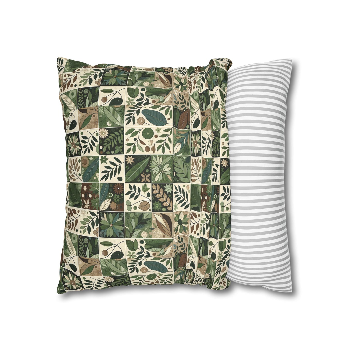 Streetwear Sustainability Environmentally Conscious Streetwear with a Natural Aesthetic Faux Suede Square Pillowcase - 8404 Design-57