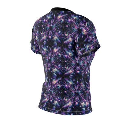 Galactic Hues Tech-Forward Cosmic Fusion Women's Cut & Sew Tee - 8404 Design-41