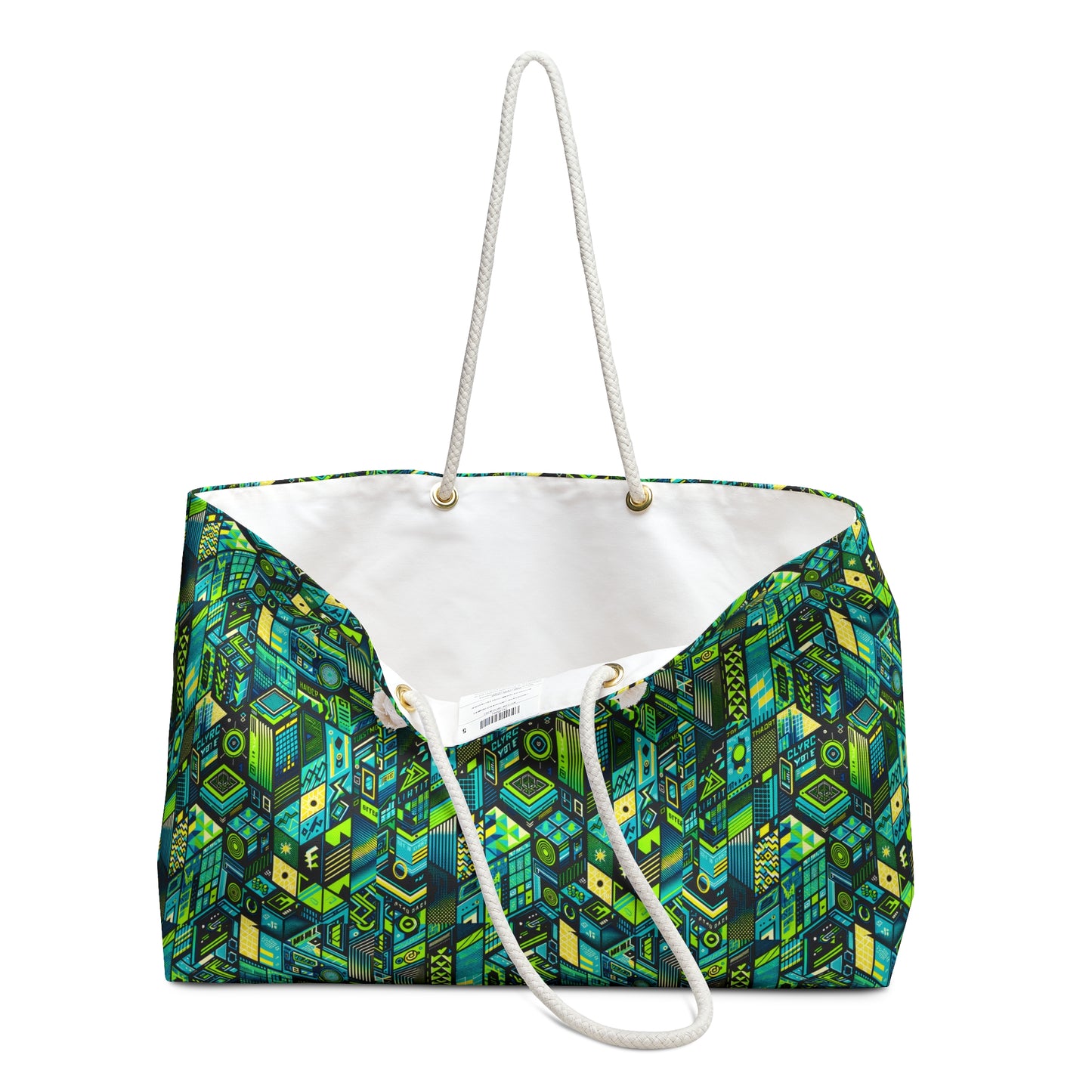 Tech-Infused Neon Tech-Forward Streetwear Weekender Bag - 8404 Design-61