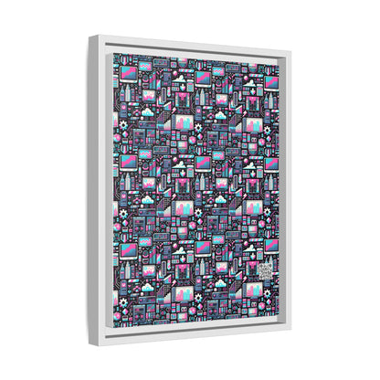 Digital Rebellion Youthful Streetwear with a Rebellious Digital Twist Matte Canvas, Framed (multi-color) - 8404 Design-71 A