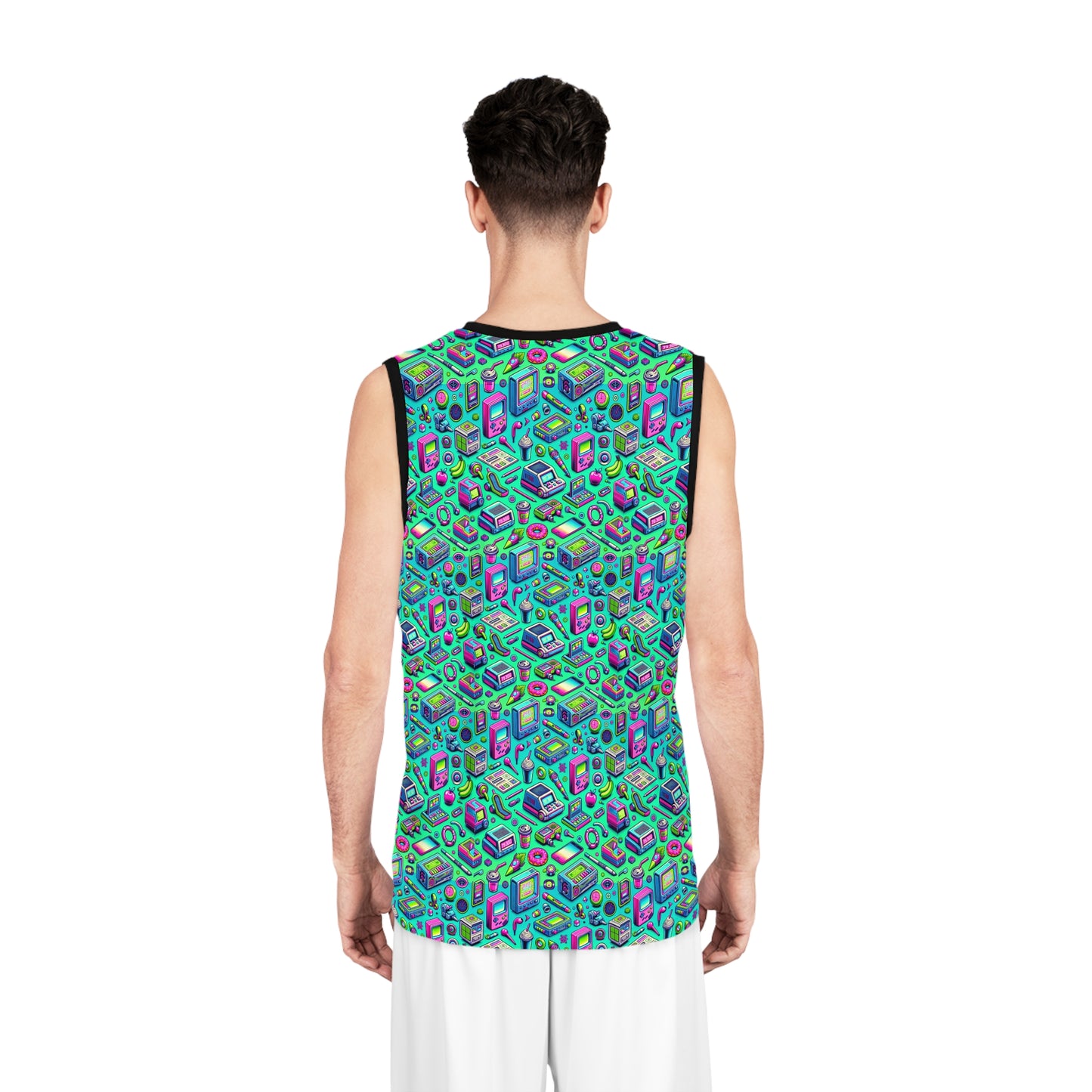 Y2k Revival Nostalgic Futurism Basketball Jersey - 8404 Design-48