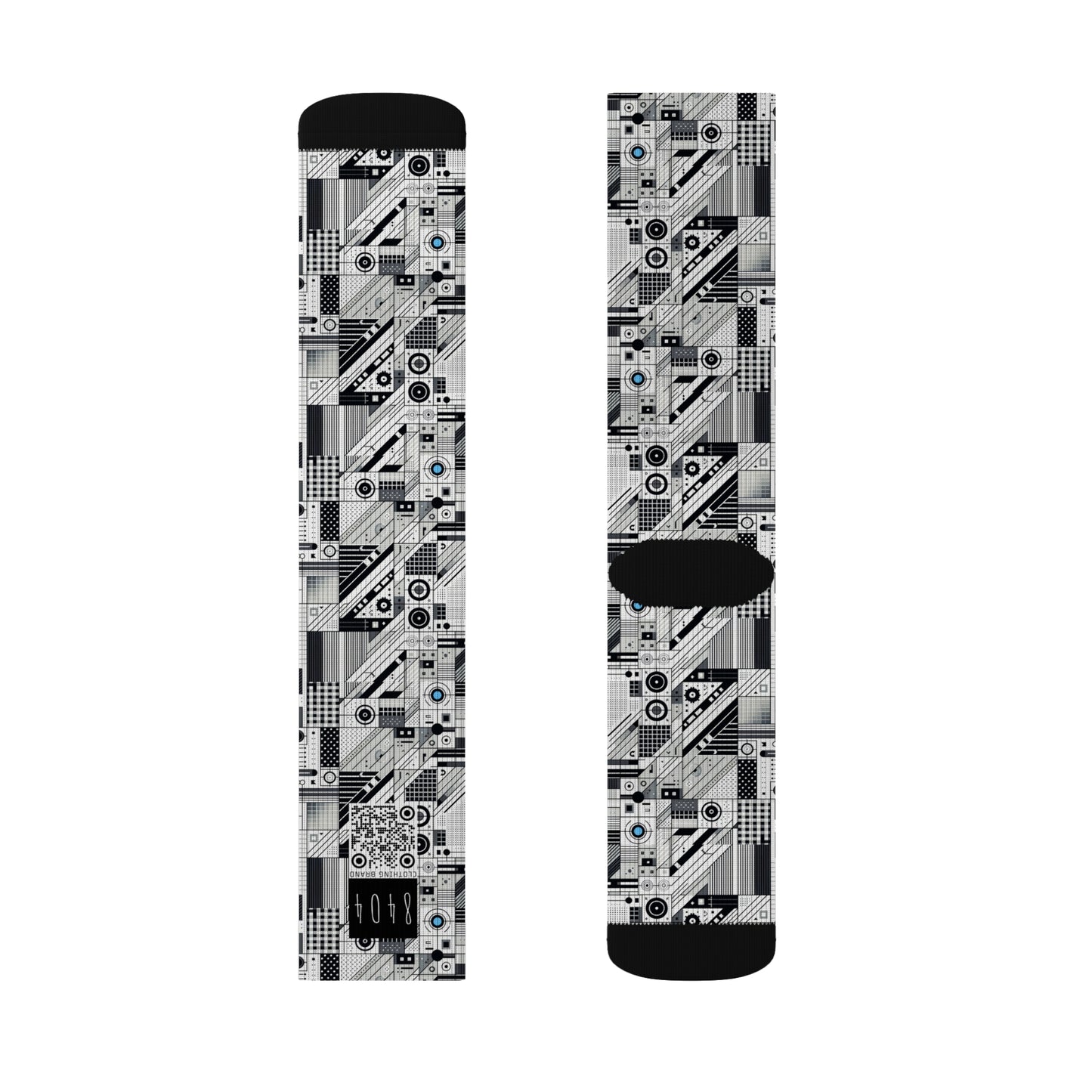 Digital Minimalism Minimalist Tech Sublimation Socks - 8404 Design-52