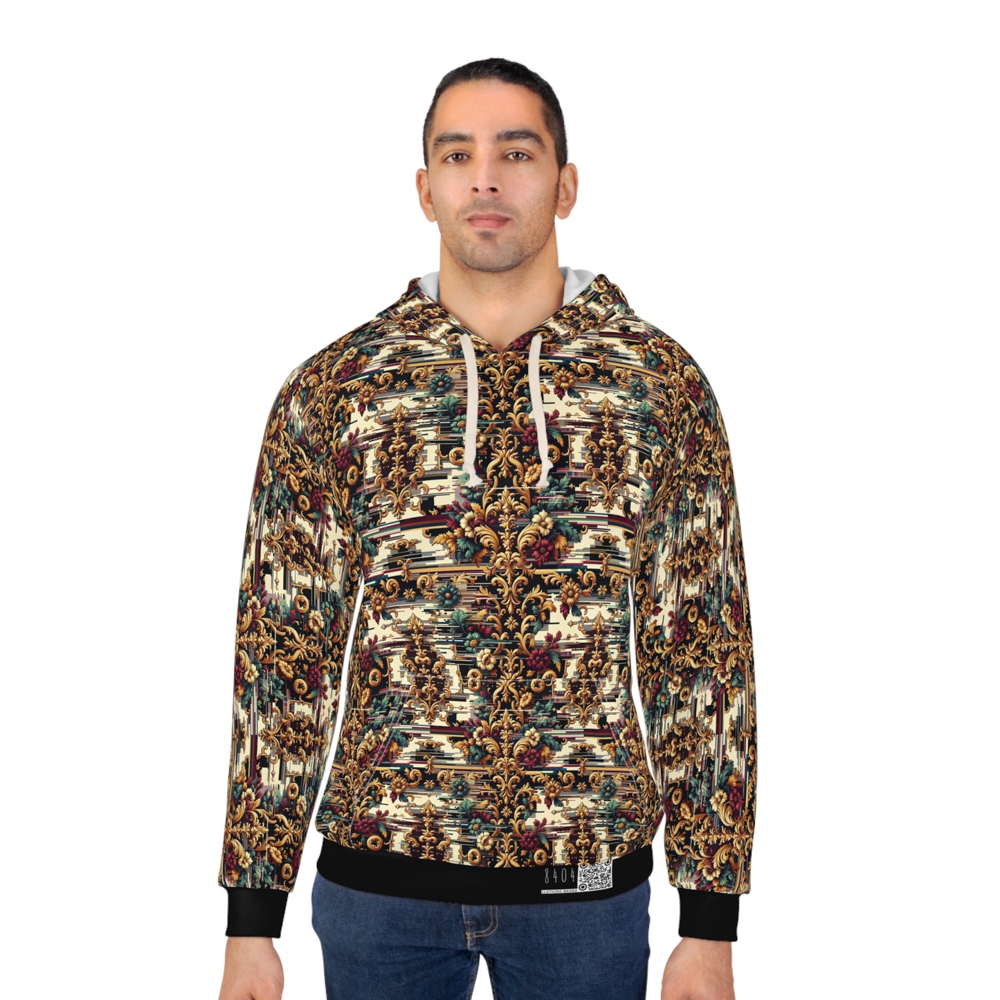Digital Renaissance Modern Baroque Fusion Pullover Hoodie - 8404 Design-63