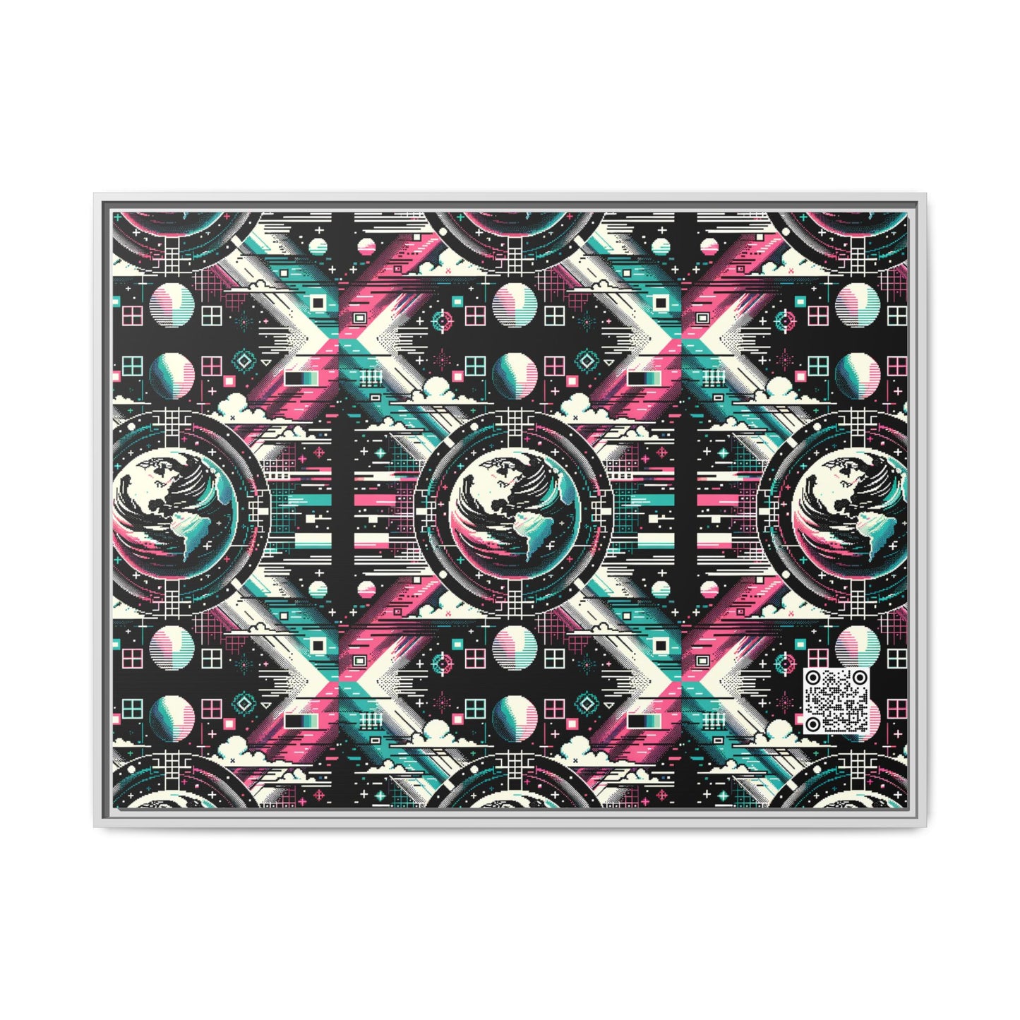 Digital Artistry Digital-native Streetwear Matte Canvas, Framed (multi-color) - 8404 Design-62 A