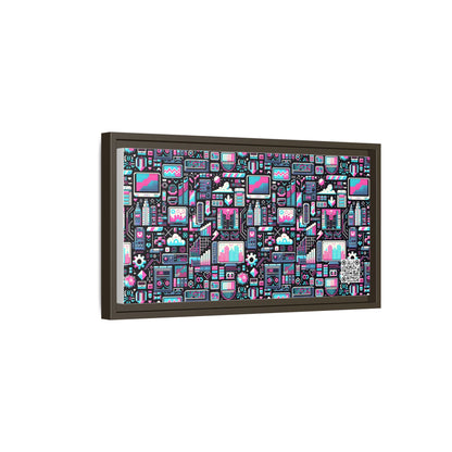 Digital Rebellion Youthful Streetwear with a Rebellious Digital Twist Matte Canvas, Framed (multi-color) - 8404 Design-71 B