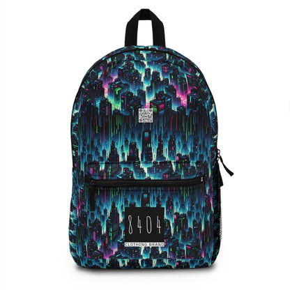 Tech Noir Graphics Cyberpunk Tech Aesthetic Backpack - 8404 Design-53