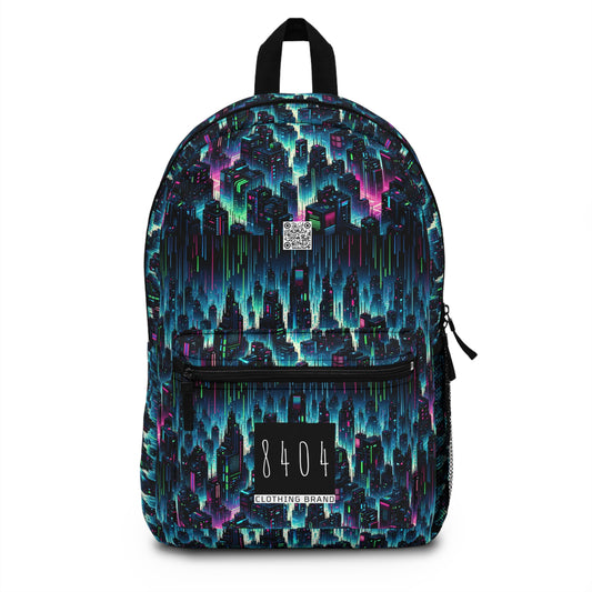 Tech Noir Graphics Cyberpunk Tech Aesthetic Backpack - 8404 Design-53
