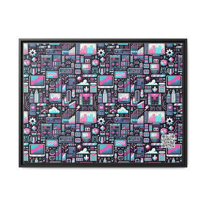 Digital Rebellion Youthful Streetwear with a Rebellious Digital Twist Matte Canvas, Framed (multi-color) - 8404 Design-71 A