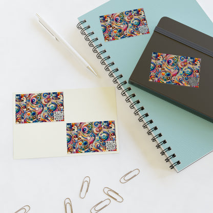 Digital Artistic Expression Artistic Streetwear Sticker Sheets - 8404 Design-49
