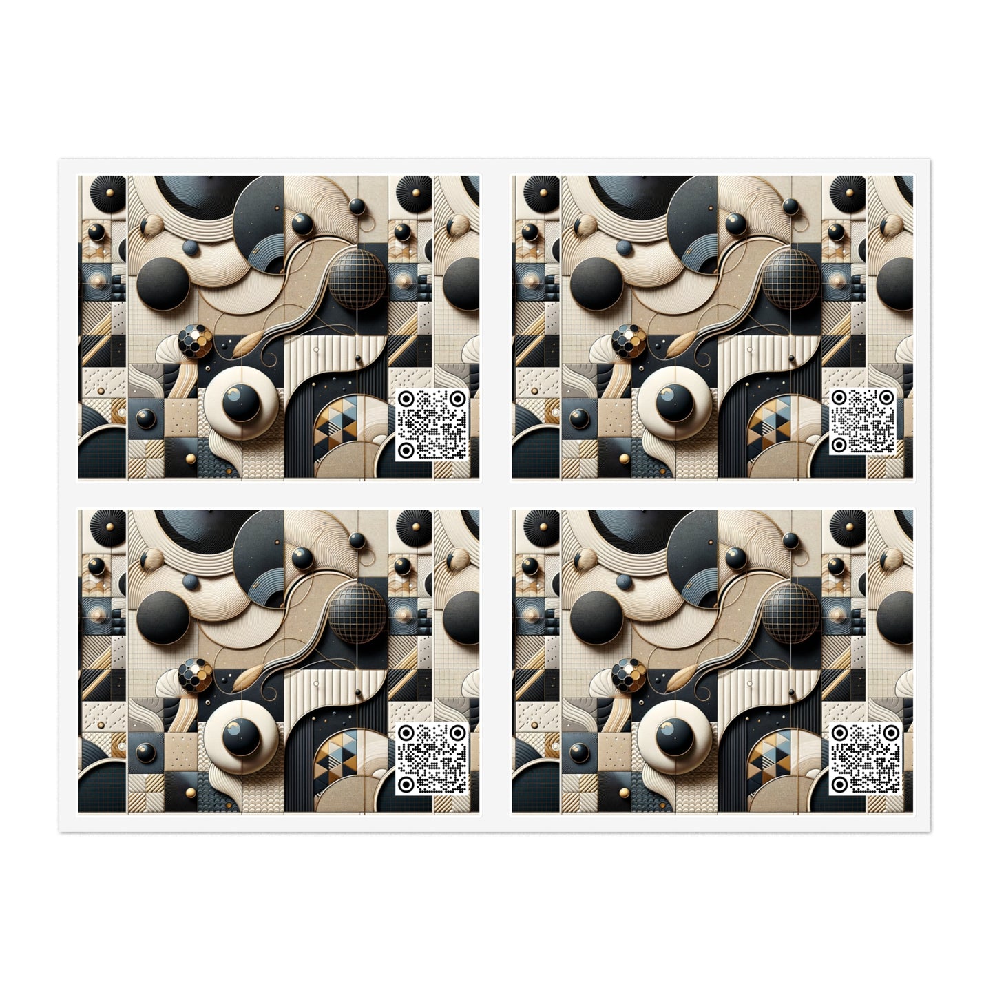 Tech-forward Luxe Streetwear Tech Luxe Fusion Sticker Sheet - 8404 Design-71