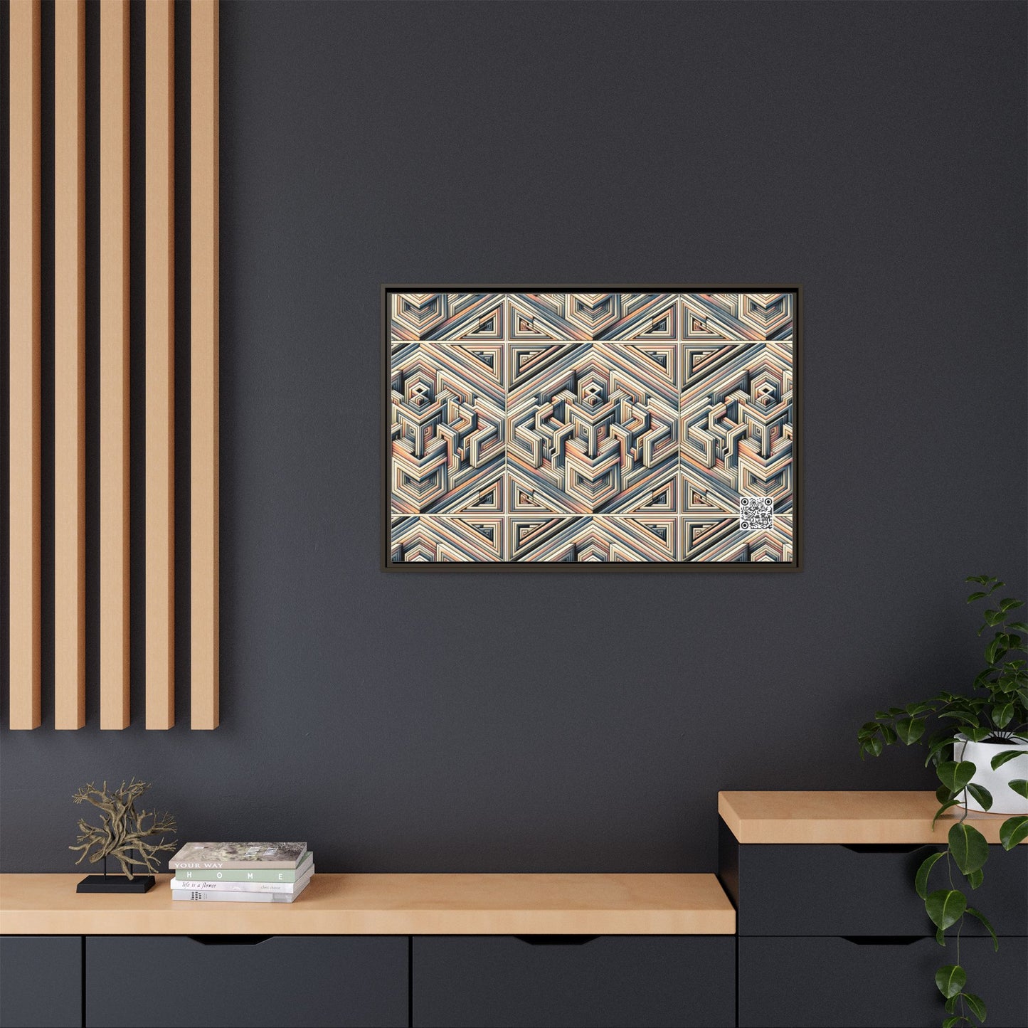 Tech Illusion Graphics Futuristic Artistry Matte Canvas, Framed (multi-color) - 8404 Design-52 A