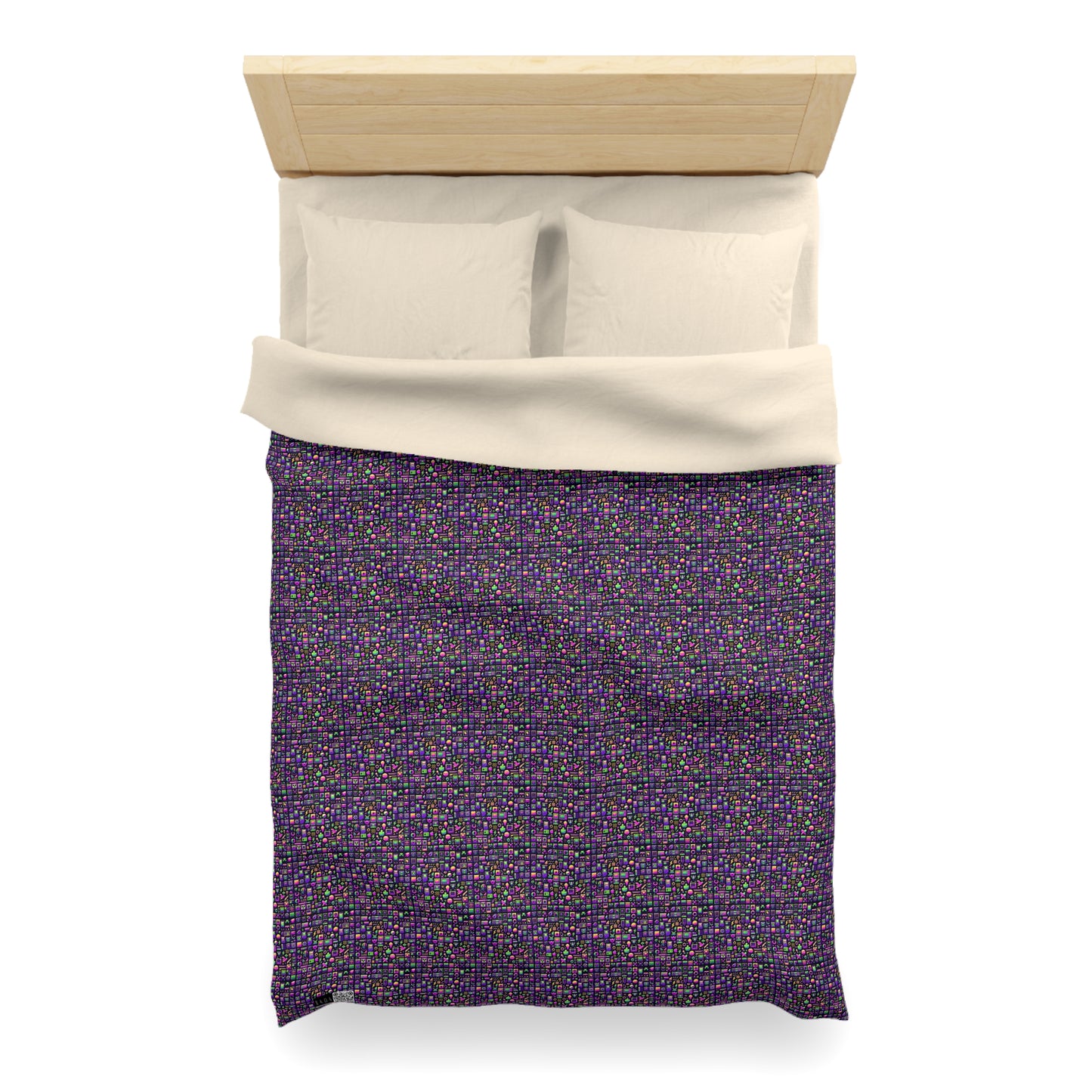 Digital Nostalgia Remix Modern Vintage Fusion Microfiber Duvet Cover - 8404 Design-49