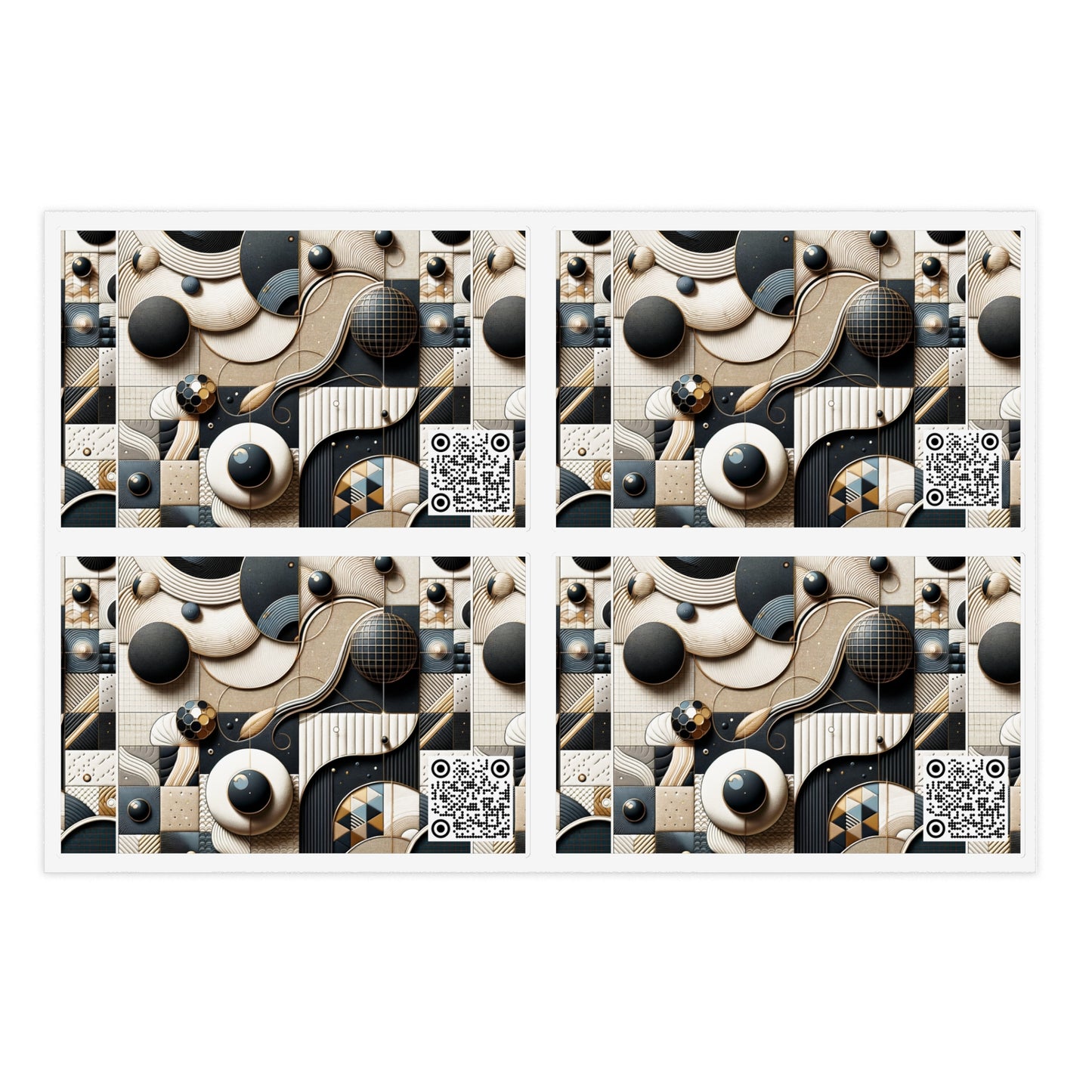 Tech-forward Luxe Streetwear Tech Luxe Fusion Sticker Sheet - 8404 Design-71