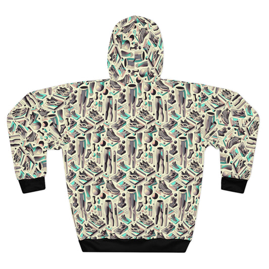 Tech-Infused Athleisure Futuristic Athletic Tech Pullover Hoodie - 8404 Design-44