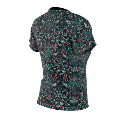 Digital Rebellion Tech-Inspired Streetwear Women's Cut & Sew Tee - 8404 Design-54