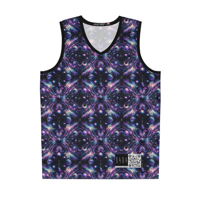 Galactic Hues Tech-Forward Cosmic Fusion Basketball Jersey - 8404 Design-41