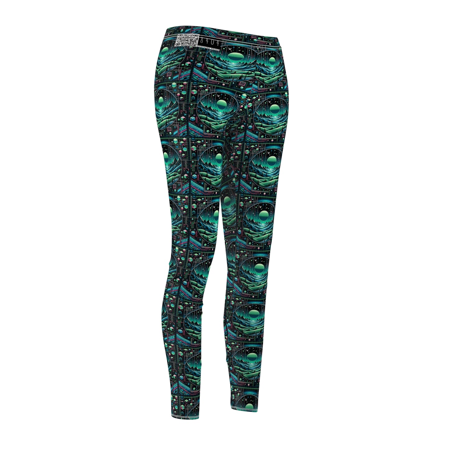 Digital Adventure Graphics Digital Explorer Women's Cut & Sew Casual Leggings - 8404 Design-59