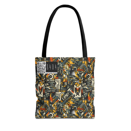 Digital Punk Futuristic Grunge Tote Bag - 8404 Design-49