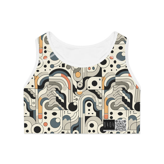 Modern Minimalism Minimalist Tech Sports Bra - 8404 Design-60
