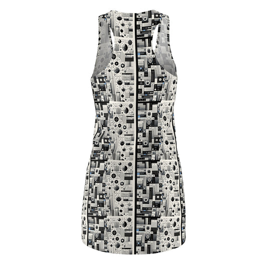 Digital Minimalism Minimalist Tech Women's Cut & Sew Racerback Dress - 8404 Design-66