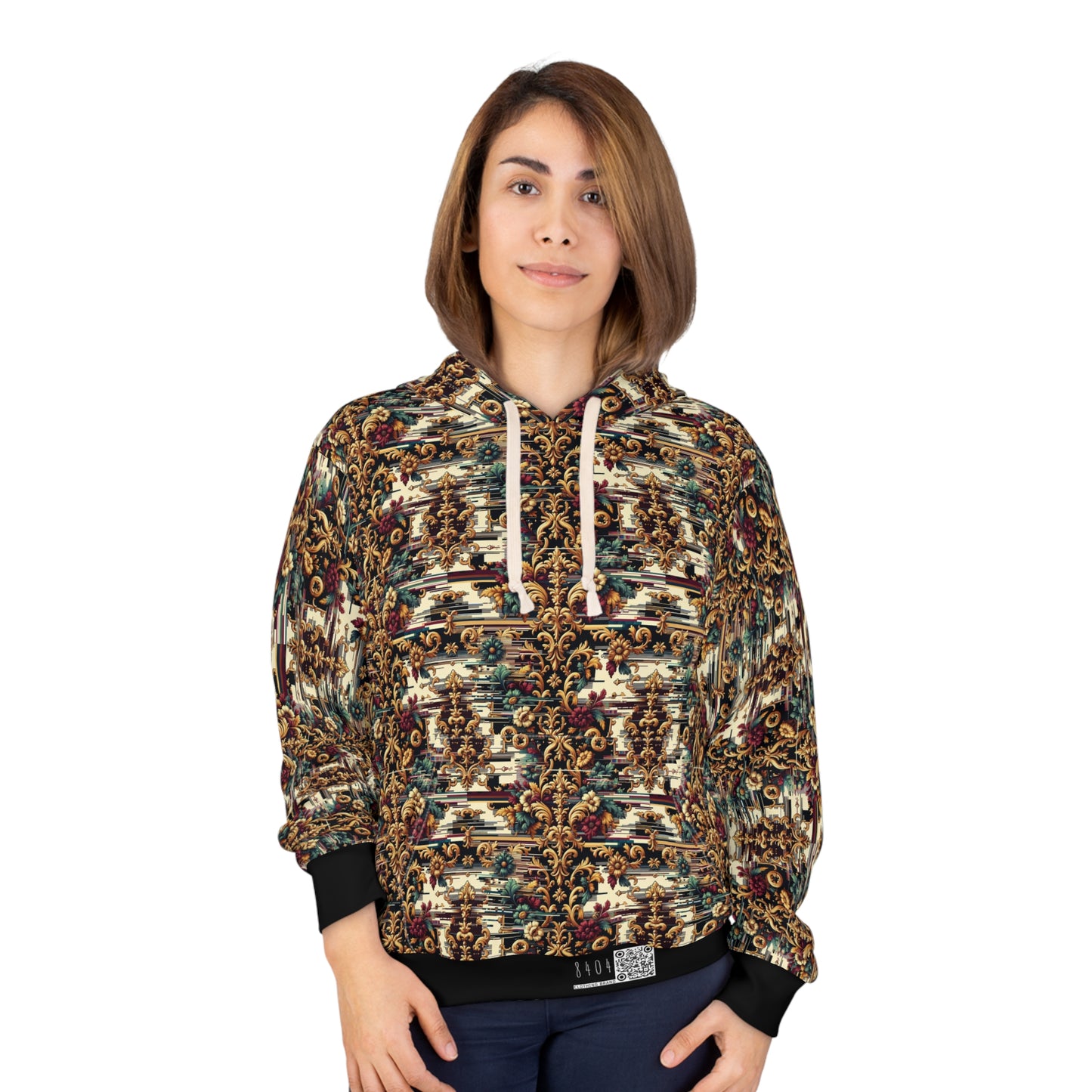 Digital Renaissance Modern Baroque Fusion Pullover Hoodie - 8404 Design-63
