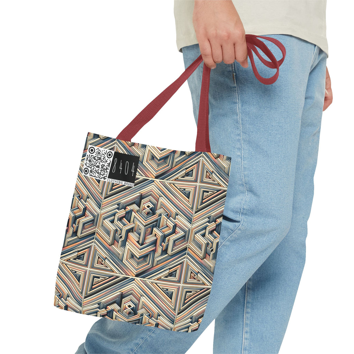 Tech Illusion Graphics Futuristic Artistry Tote Bag - 8404 Design-52
