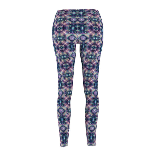 Iridescent Tech Fusion Tech-Forward Streetwear Women's Cut & Sew Casual Leggings - 8404 Design-61