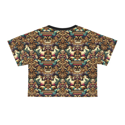 Digital Renaissance Modern Baroque Fusion Crop Tee - 8404 Design-60