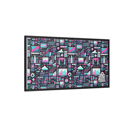 Digital Rebellion Youthful Streetwear with a Rebellious Digital Twist Matte Canvas, Framed (multi-color) - 8404 Design-71 B