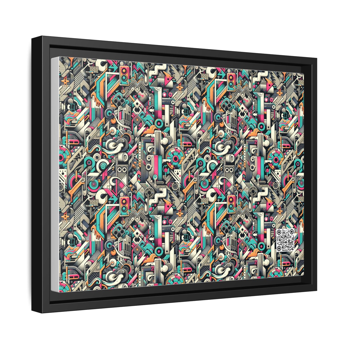 Digital Street Art Urban Street Style Matte Canvas, Framed (multi-color) - 8404 Design-74 A
