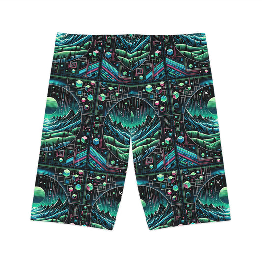 Digital Adventure Graphics Digital Explorer Women's Bike Shorts - 8404 Design-59