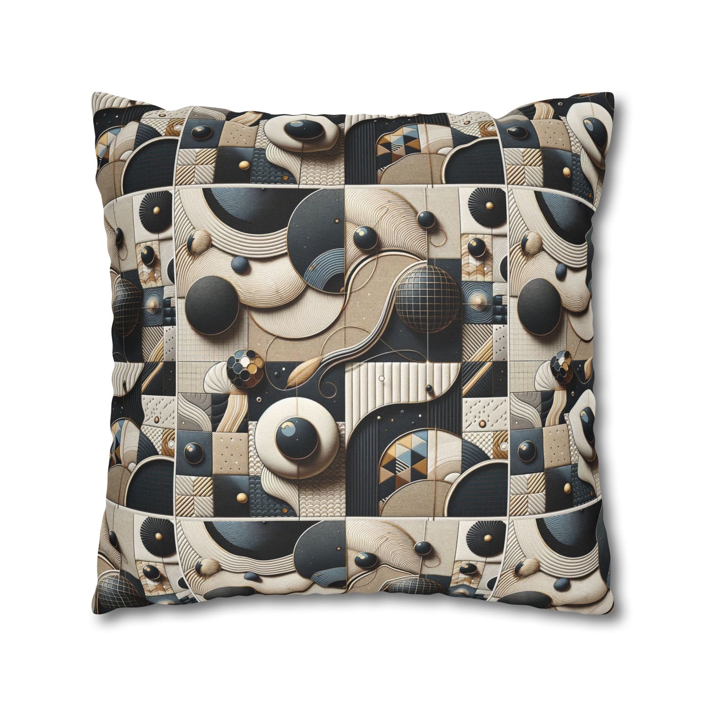 Tech-forward Luxe Streetwear Tech Luxe Fusion Spun Polyester Square Pillowcase - 8404 Design-71