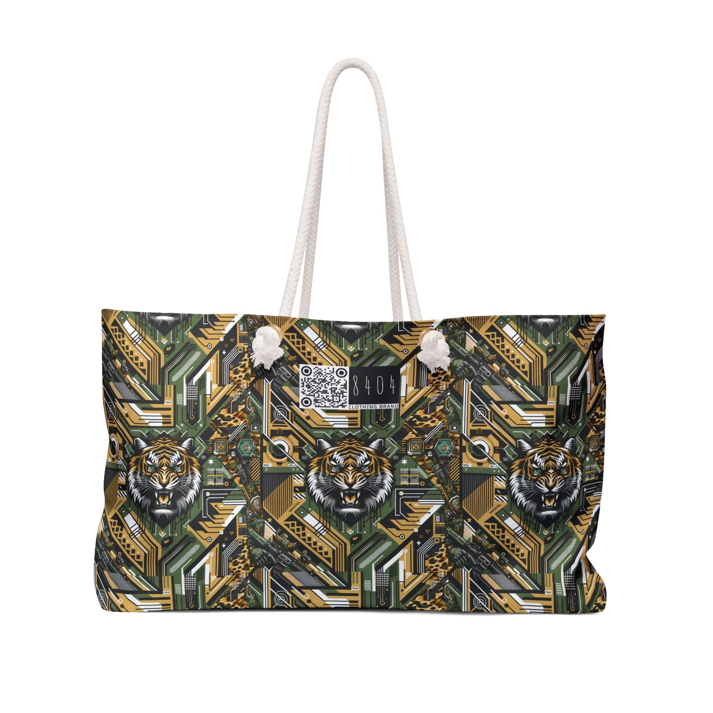 Neo-Camo Fusion Tech-Forward Streetwear Weekender Bag - 8404 Design-58