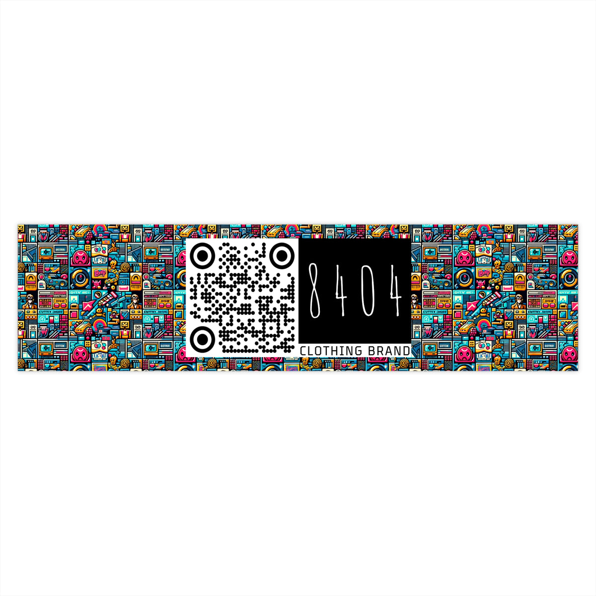 Digital Pop Culture Mashup Maximalist Pop Bumper Sticker - 8404 Design-47