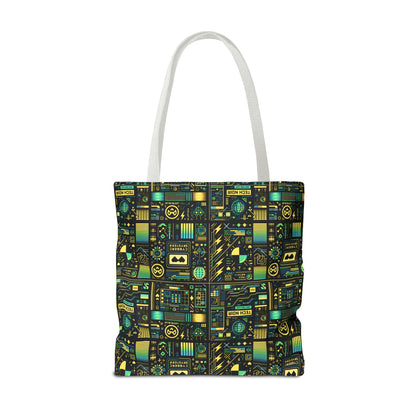 Digital Dystopia Tech Noir Tote Bag - 8404 Design-57