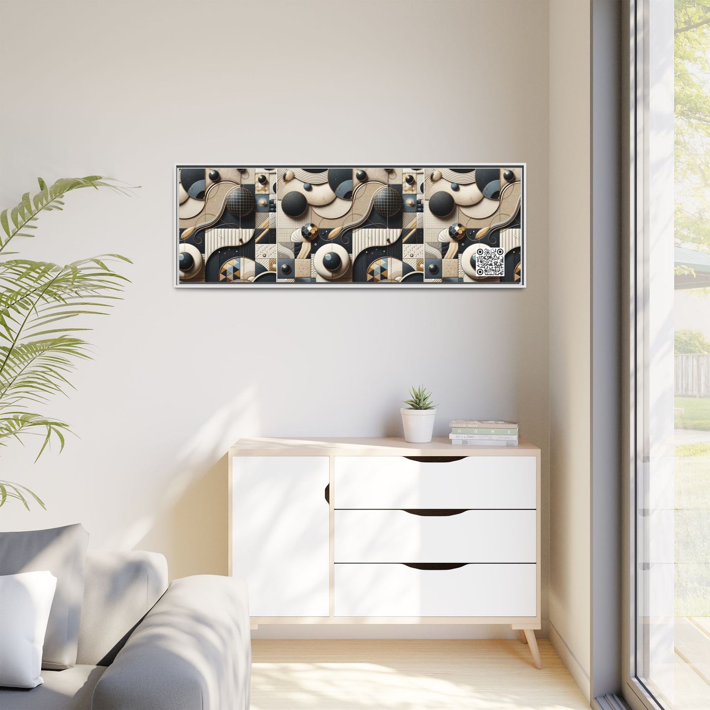 Tech-forward Luxe Streetwear Tech Luxe Fusion Matte Canvas, Framed (multi-color) - 8404 Design-71 B