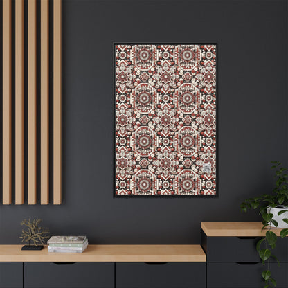 Neo Jomon Sculptural Aesthetics Artisanal Streetwear Matte Canvas, Framed (multi-Color) - 8404 Design-55 A