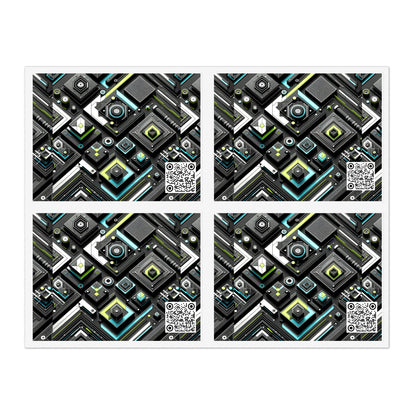 Tech-Infused Activewear Modern Tech Minimalism Sticker Sheets - 8404 Design-49