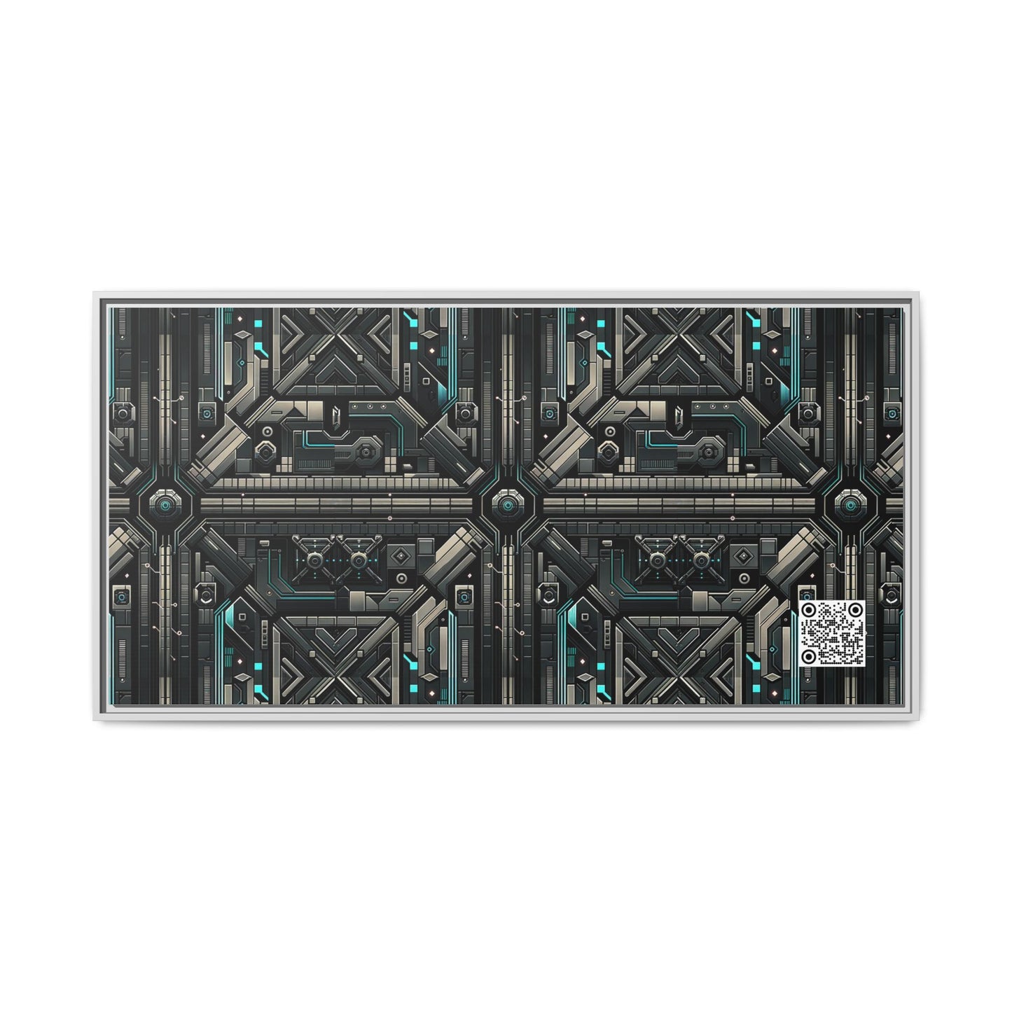 Tech Noir Futuristic Tech Aesthetic with a Dark Twist Matte Canvas, Framed (multi-color) - 8404 Design-59 B