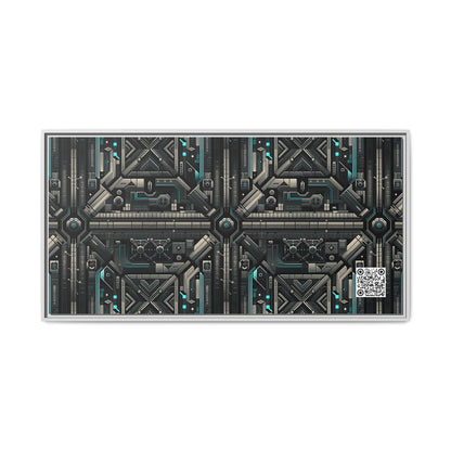 Tech Noir Futuristic Tech Aesthetic with a Dark Twist Matte Canvas, Framed (multi-color) - 8404 Design-59 B