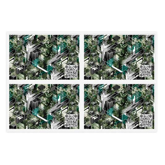 Tech Camo Fusion Tech-Forward Streetwear With a Futuristic Edge Sticker Sheets - 8404 Design-64