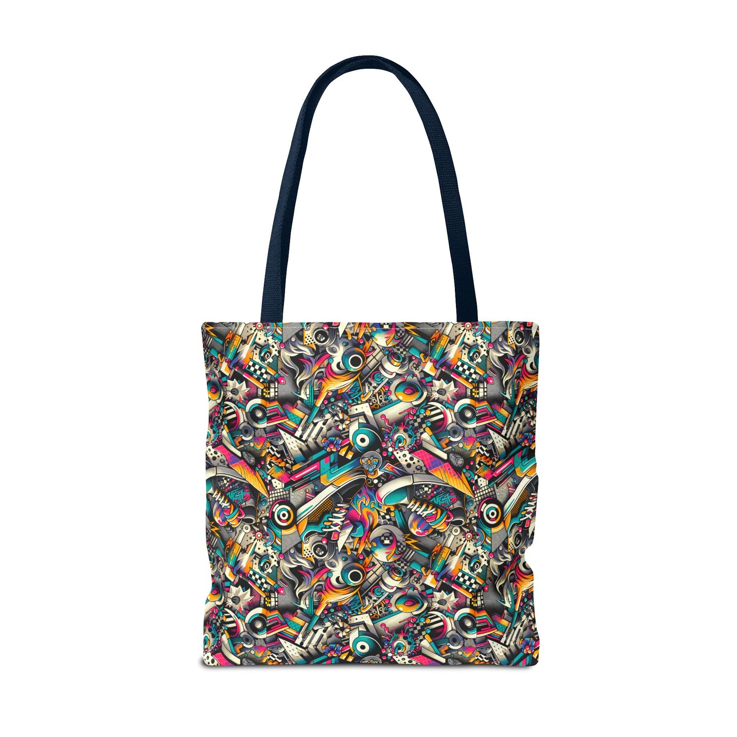 Urban Graffiti Fusion Eclectic Street Art Meets Modern Tech Culture Tote Bag - 8404 Design-55