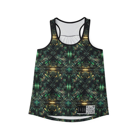 Tech Noir Graphics Tech-Inspired Streetwear Women's Tank Top - 8404 Design-56