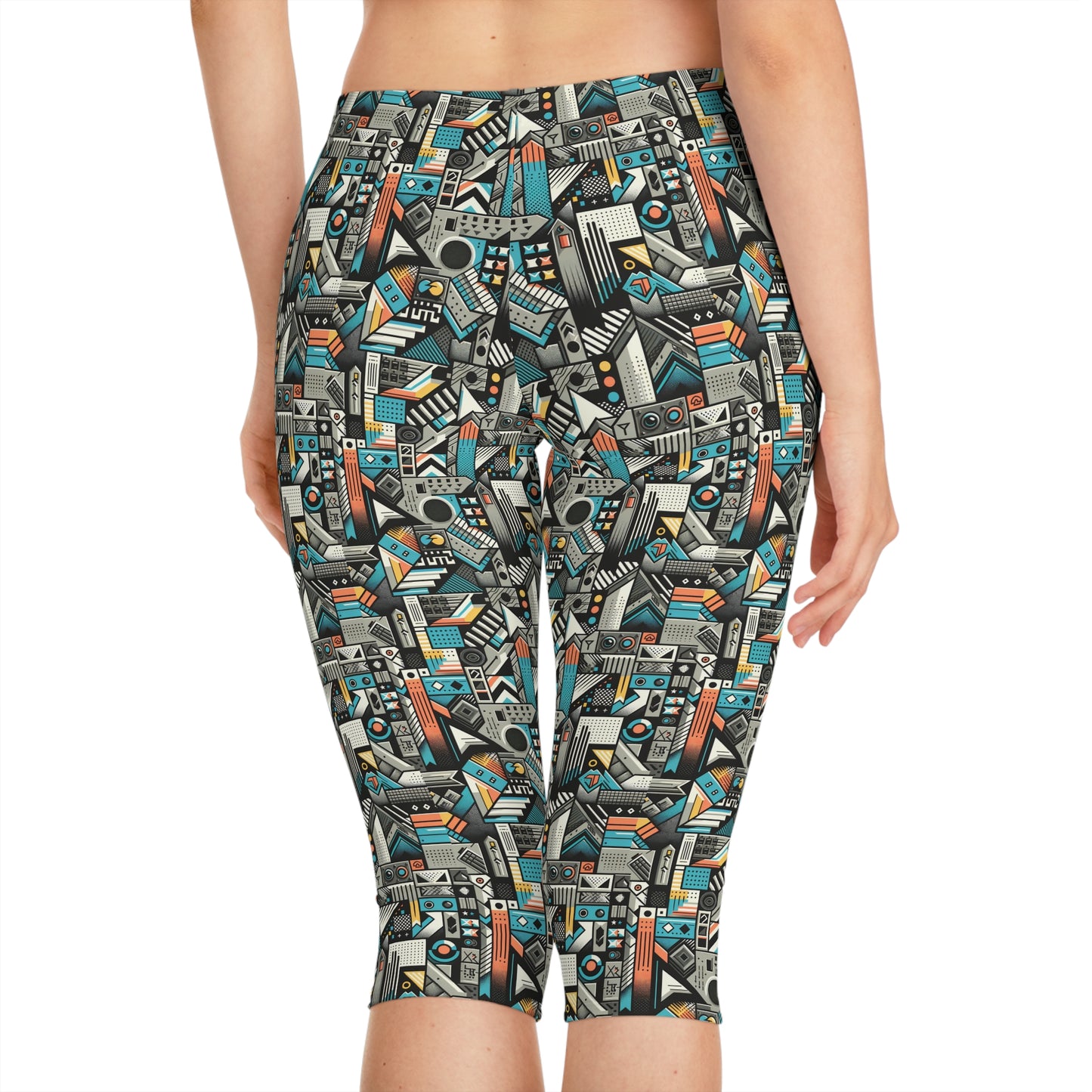 Digital Street Art Urban Street Style Women's Capri Leggings - 8404 Design-81