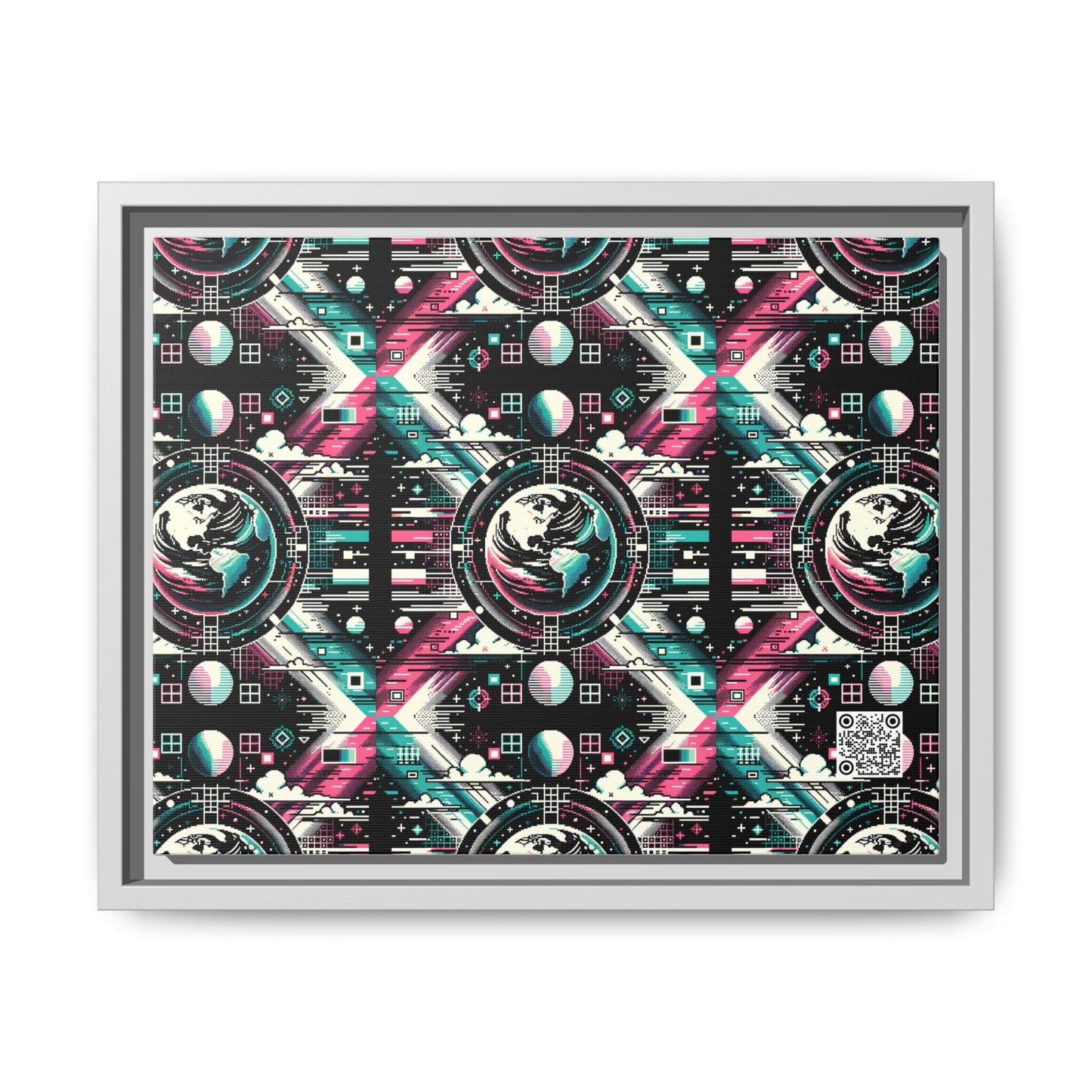 Digital Artistry Digital-native Streetwear Matte Canvas, Framed (multi-color) - 8404 Design-62 A