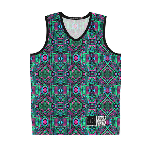 Digital Glitch Vibes Tech-Inspired Streetwear Basketball Jersey - 8404 Design-71